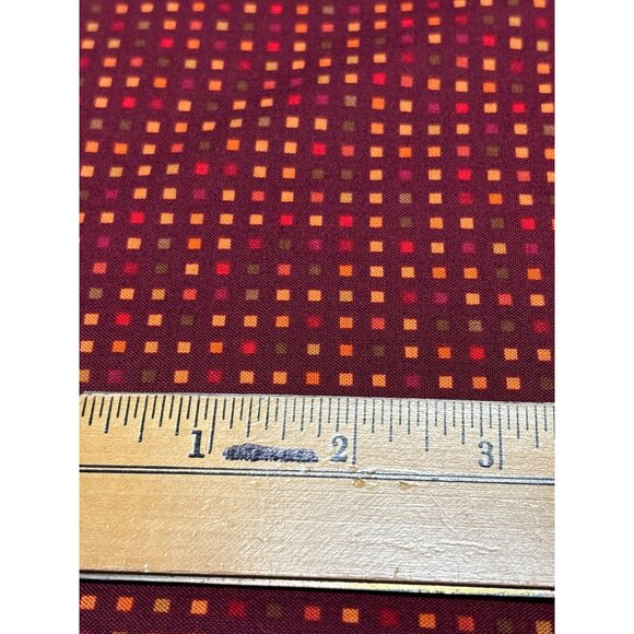 Michael Miller Pixel Square Fabric Red & Orange 1/2 yard x 44" Quilting Craft Se - Picture 3 of 5